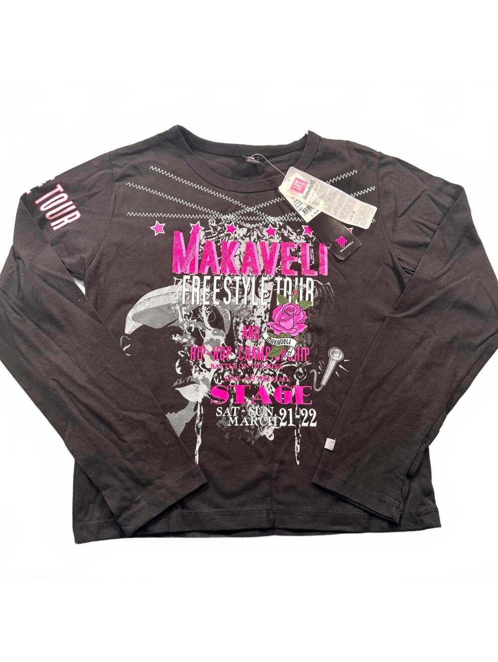 NWT Vintage Y2K Makaveli Branded Tupac Shakur "Freestyle Tour" Graphic Shirt